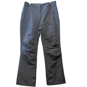 Lands End Snow Pants Women’s Large Tall Black Nylon Waterproof Insulated Winter